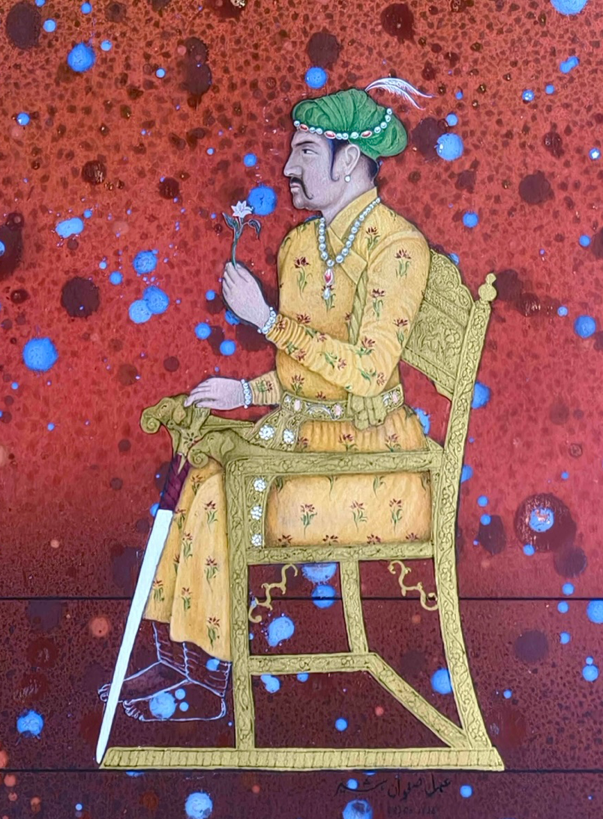 Something From Nothing Because of Something, Painting by Safwan Bashir,Watercolor on Paper, 32 x 67 Inches
