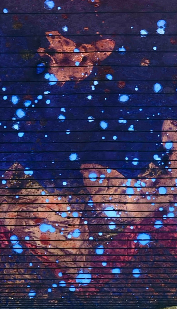 Something From Nothing Because of Something, Painting by Safwan Bashir,Watercolor on Paper, 32 x 67 Inches