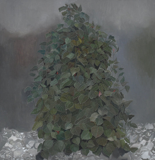 What Remains Green, Painting by Sadaf Naeem, Oil on Canvas, 24 x 24 Inches