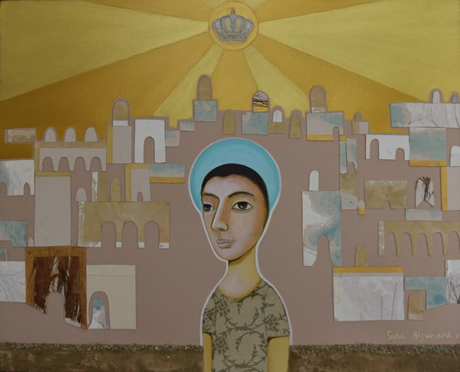 Wondering in Ballad Under the Royal Jordanian Sun, Figurative Painting by Sana Arjumand, Acrylic on board, 39 x 31 inches (Price on request)