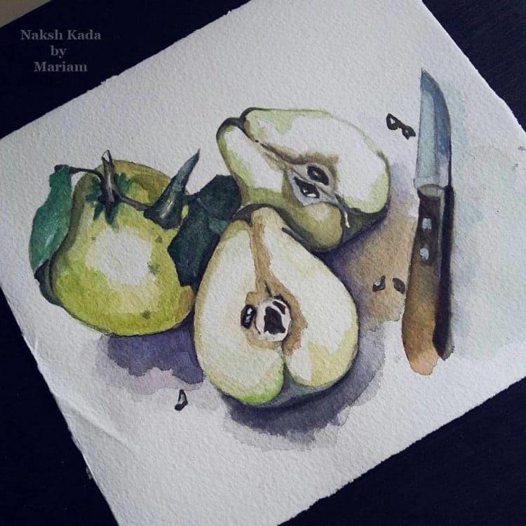 Watercolor on Paper Still Life 19059789_1626763134032870_4118908318993302699_n