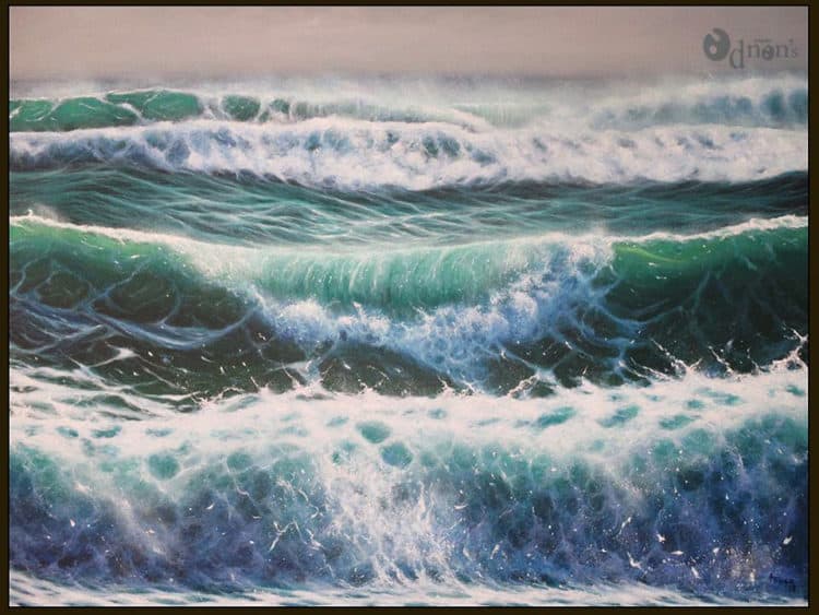 ” Breakers ” . 36 x 48 inches, Oil on canvas. b1