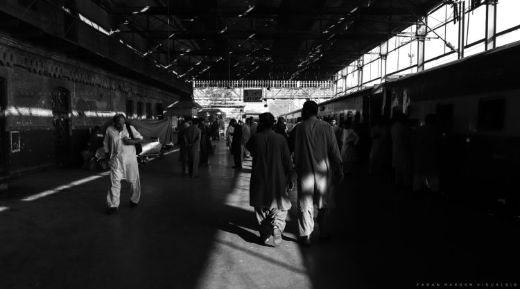 LIFE STILL CONTINUES… Platform 5 Lahore Junction, Pakistan Art of seeing / Black & White P