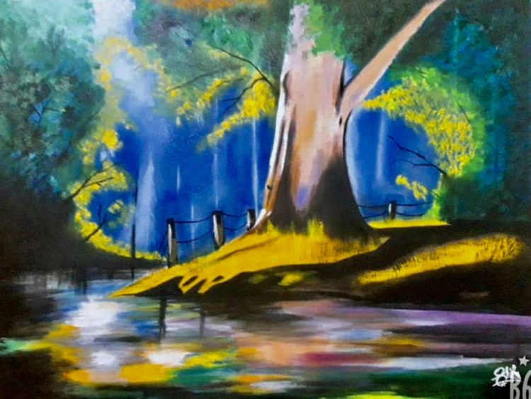 Jungle lake Oil on canvas 208D554C-2C7C-4406-845A-EAC2FD9F60B9