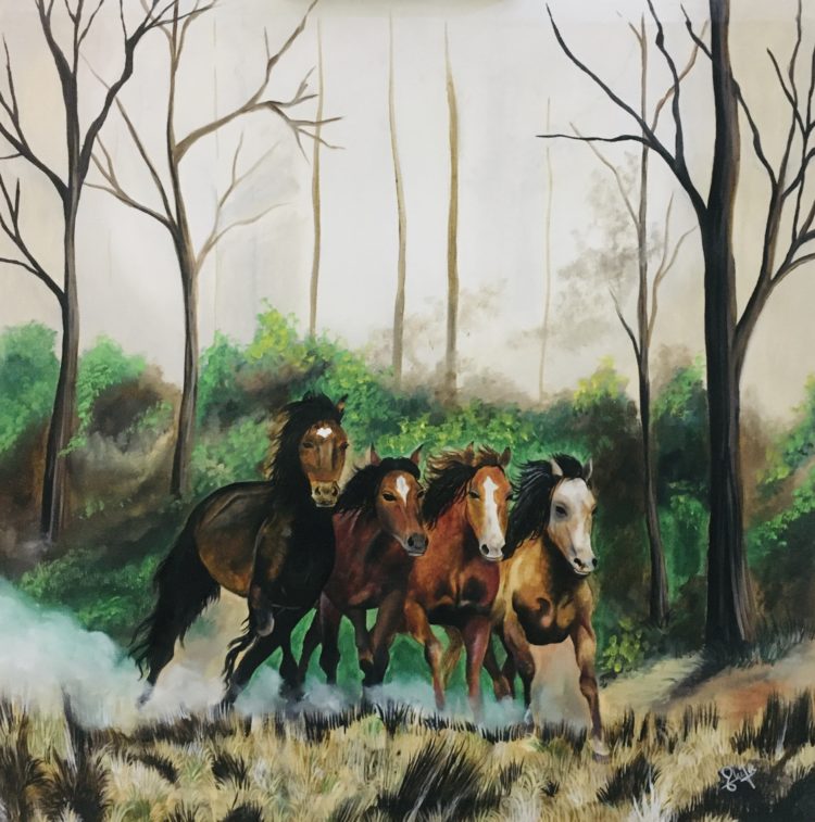 Wild horses 24×24 Oil on canvas 74A1D9AB-B7C2-4045-B3B2-4115F0AA9A91