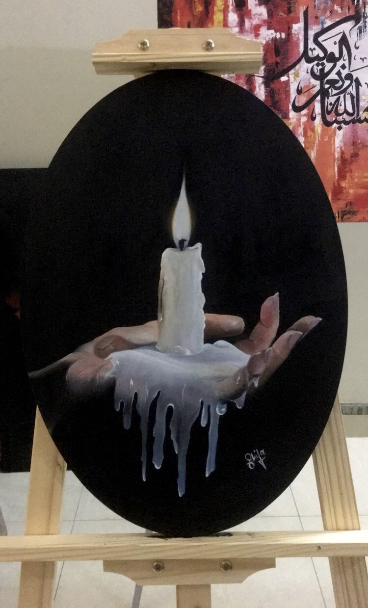 Burning candle Oil on canvas 14×20 9F553DA3-5851-4BE5-99A3-DA3C5FEB8366
