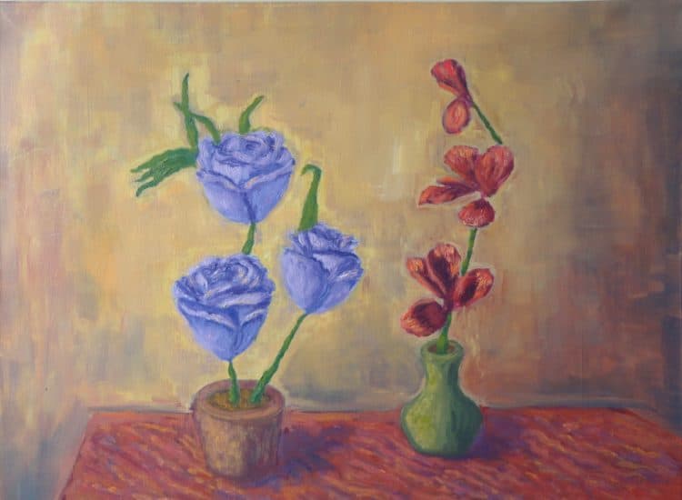 Flower Still Life. Oil on Canvas 45cm x 60cm IMG_20210208_171855