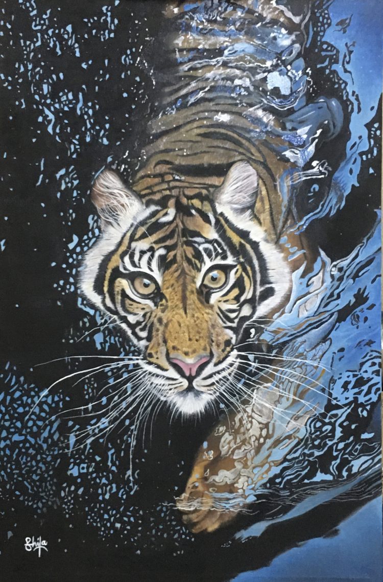 Tiger 2×3 ft Oil on canvas 2C451061-8587-4B10-8047-1A00BBAA3ED9