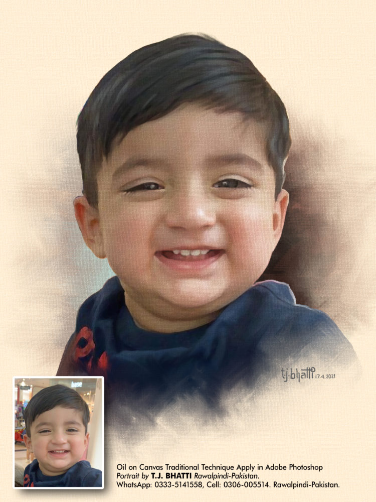 BABY BOY PORTRAIT BY: T.J. BHATTI ( 16X20in)17.04.2021 BABY BOY PORTRAIT 17.04.2021