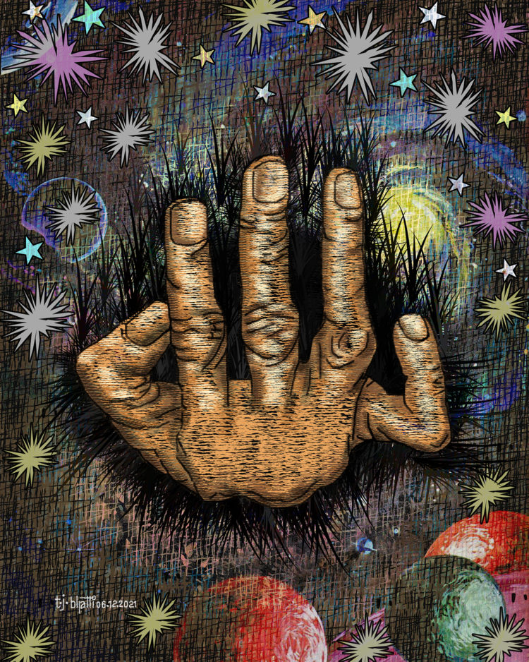 CREATIVE HAND OF SADEQUIN (SIZE 16X20 in) By. T.J. BHATTI 06.12.2021 CREATIVE HAND OF SADEQUIN (SIZE